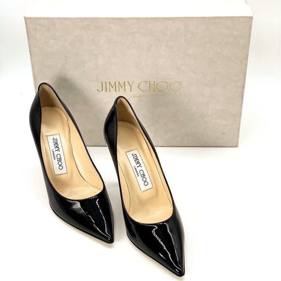 JIMMY CHOO Romy Patent Pointed-Toe 85mm Pumps - Picture 5 of 9